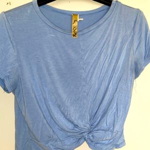 Blue crop top